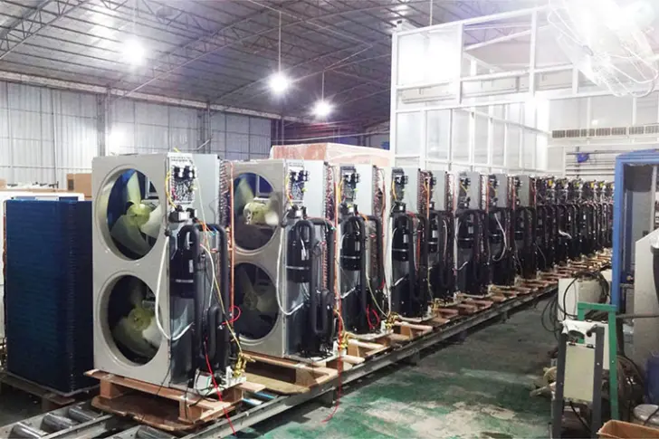 Blueway HVAC factory building for energy efficient air cooled water chiller manufacturing